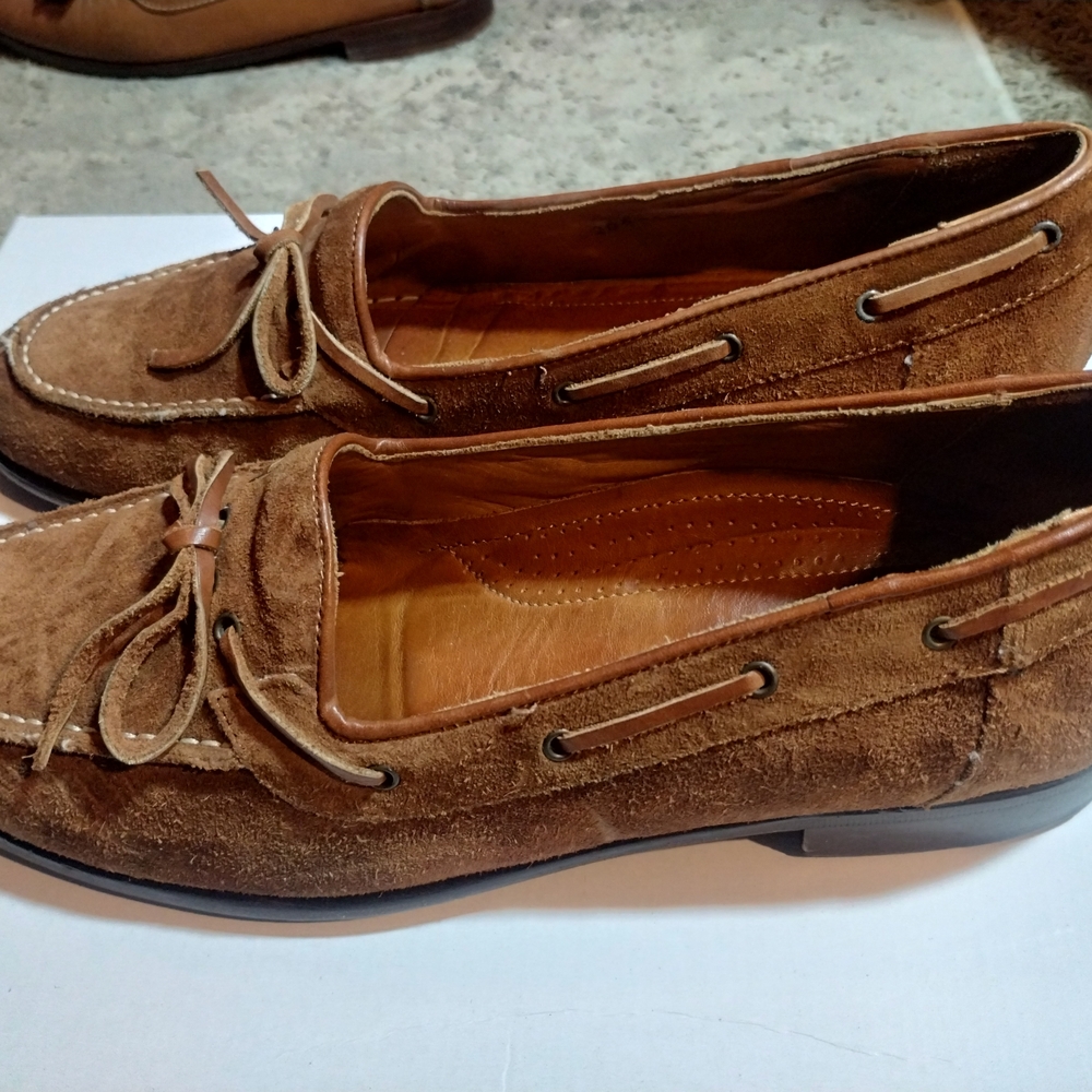 Zelli Tan Suede Loafers for Men